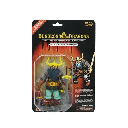 Dungeons & Dragons 6.5" 50th Anniversary Elkhorn the Dwarf Fighter Action Figure, by NECA