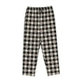 thumbnail image 4 of Goofa Black Plaid Heart Printed Soft Pajama Pants for Women, Wide Leg Comfy Casual Lounge Yoga Pants-X-Large, 4 of 9