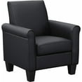 thumbnail image 6 of Modern PU Leather Arm Accent Sofa Seat Club Chair Living Room Home Furniture Black, 6 of 11
