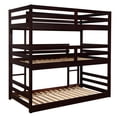thumbnail image 3 of Coaster Sandler Transitional Twin Wood Triple Bunk Bed in Brown Finish, 3 of 4