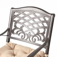 thumbnail image 3 of Noble House Poway Patio Dining Arm Chair in Bronze and Tuscany (Set of 2), 3 of 6