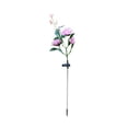 thumbnail image 1 of Luces solares de rosas con estaca para jardín, lámpara decorativa para exteriores, ideal para caminos y patios (flores rosas con mariposas), 1 of 8
