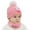 Pink, variant on Krdevn Baby Kids Boy Girl Pompom Hat Winter Warm Knit Cartoon Cap Scarf Set