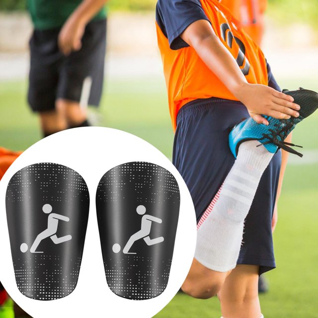 Mini espinilleras de fútbol, espinilleras de fútbol para adultos y niños, espinilleras de fútbol compactas, protección de espinillas para partidos de XS