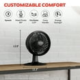 thumbnail image 5 of Honeywell 10" Black Turbo Force Power Oscillating Table Fan, 35ft Air Circulation Power, 3 Speed, 45° Pivot, HPF860BWM, 5 of 10