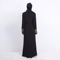 thumbnail image 4 of Robe Longue Musulmane pour Femmes, Plaquée Or, Tempérament Contrasté, Manches Longues, Abaya, Dubai, Robe Arabe, Robe Musulmane Noire, 4 of 7