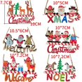 thumbnail image 5 of Letrero de madera con letras colgantes para Navidad, colgante de gnomo, Papá Noel, decoración de Feliz Navidad para el hogar, regalos de fiesta de Año Nuevo 2025, 5 of 5
