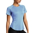 thumbnail image 2 of NELEUS Womens Workout Tops for Activewear Athletic Gym Tee Casual Tops Loose Fit Quick Dry Crew Neck,Sea Blue,US Size L, 2 of 11