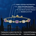thumbnail image 2 of 18K Yellow Gold Plated Silver Purple Amethyst and and Lab Grown Diamond Bracelet for Women | 4.05 Cttw | Gemstone February Birthstone | Oval Checkerboard 7X5MM | Fully Adjustable 9 inch, 2 of 6