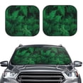 thumbnail image 2 of Haiem Green Leave Fern Car Windshield Sun Shade (2 Pieces) Foldable Windshield Sun Shade Car Accessories for Truck SUV Pickup-Large, 2 of 7