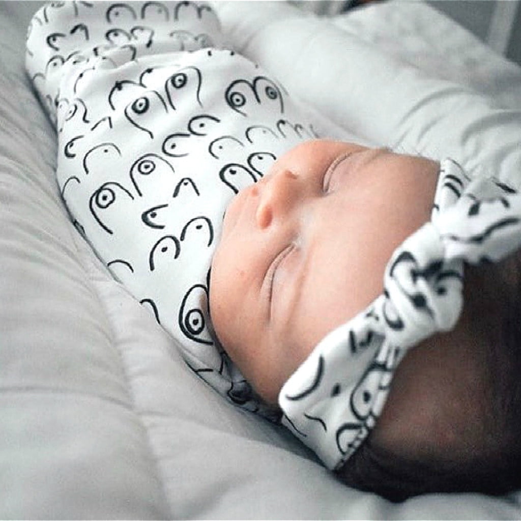 Xzngl Baby Sleeping Bag Newborn Baby Cocoons Sleeping Bag With Matching Knotted Bow Headband Swaddle Other