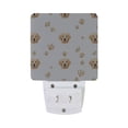 thumbnail image 2 of Adorable Cute Dog Face with Paw Print LED Night Light Sensor Lamp Plug-in Adjustable Brightness 2 Pack, 2 of 7