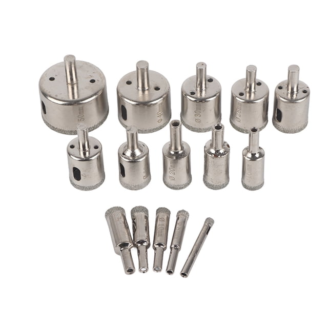 Juego de brocas de diamante de 15 piezas, kit de sierra perforadora rápida y limpia para vidrio, mármol, granito, piedra, cerámica, 315g