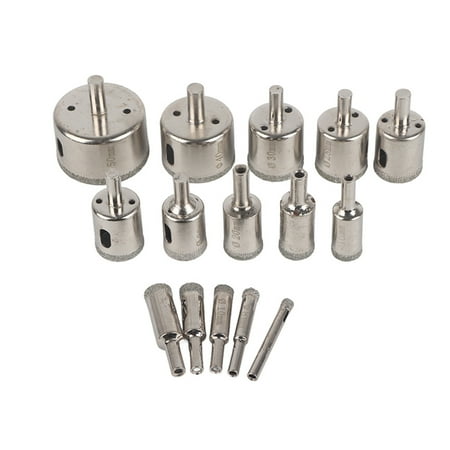 

2024 15Pcs Diamond Drill Bit Set Neat Fast Hole Saw Kit for Glass Marble Granite Stone Ceramic 315g