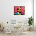 thumbnail image 3 of Stupell Industries Pop Style Leonardo DiCaprio Abstract Painting Gold Floater Framed Art Print Wall Art, 31 x 25, 3 of 10