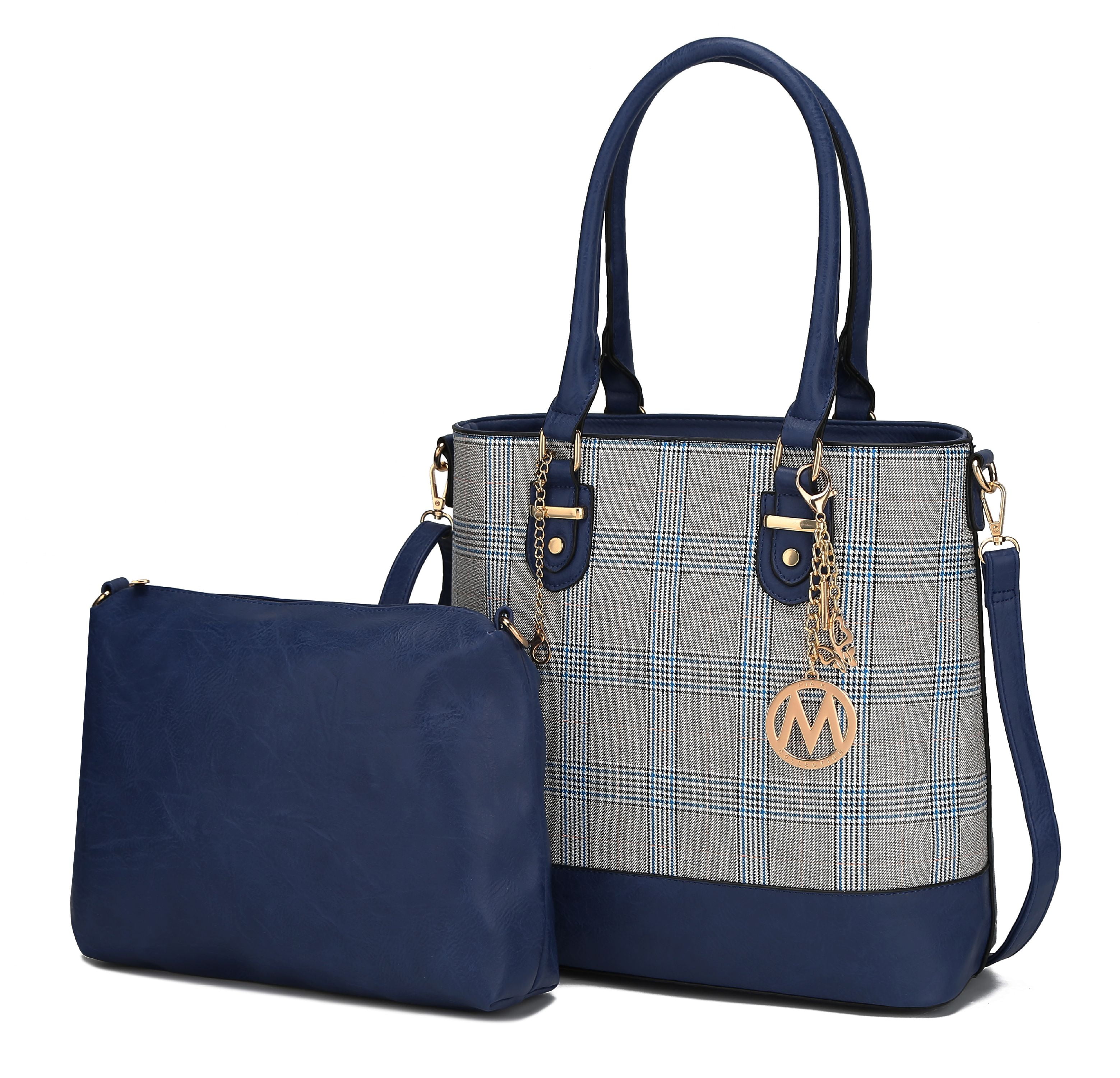 Mkf Mkf Collection By Mia K Mya Plaid Tote With Crossbody Bag 2273