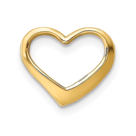 Diamond2Deal 10K Yellow Gold Floating Heart Charm Pendant for Women