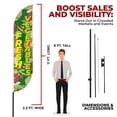 thumbnail image 3 of Fresh Vegetable Sign feather flag Pole Mount Outdoor by Mavis Printing-15 FEET Long Polyester Banner Flag Easy Hang | HD Print Swooper Flag Pole Kit to Advertise Fresh Vegetables Business, 3 of 7