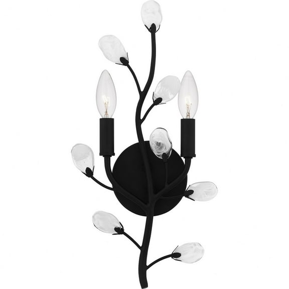 Quoizel Heiress 2-Light Matte Black Wall Sconce