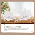 thumbnail image 2 of SWETRACE 50Pcs Realistic Pine Branches White Plastic Artificial Pine Needles for Christmas Party Decoration 3.1x2in, 2 of 8