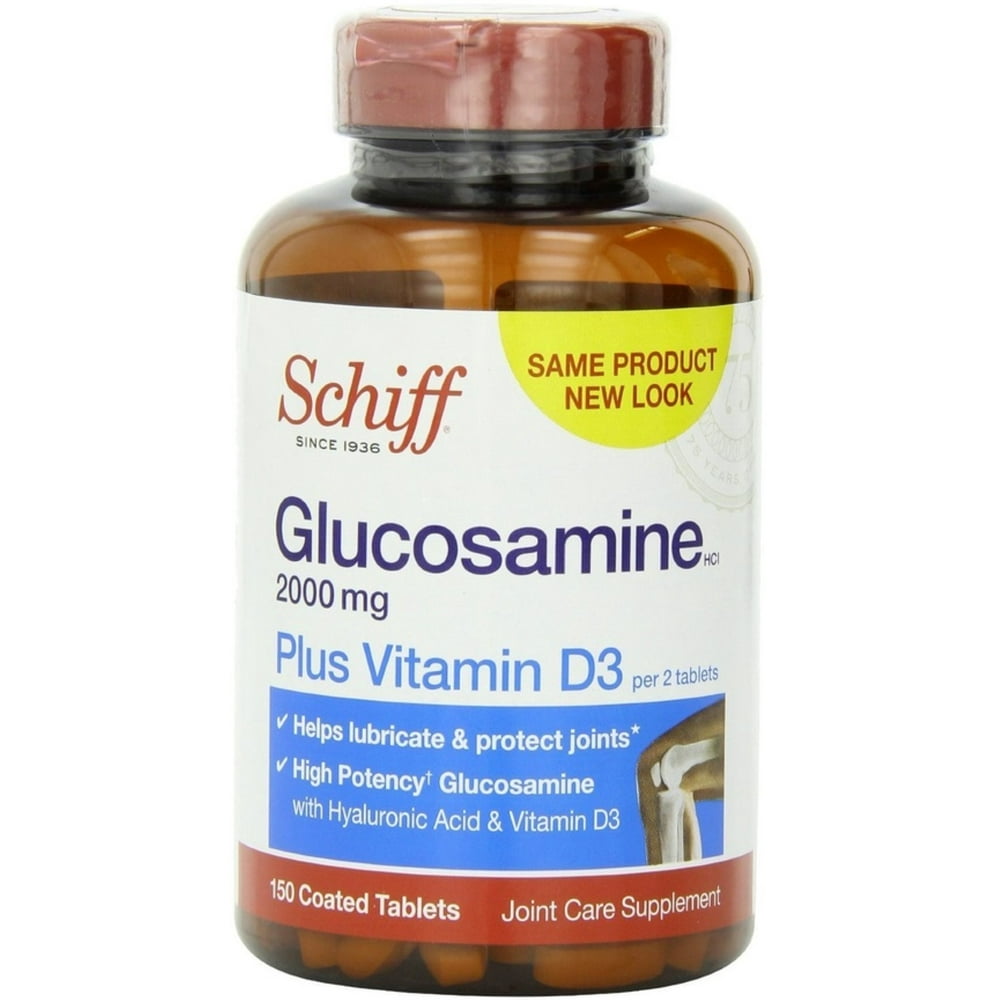 Schiff Glucosamine 2000 mg w/ Vitamin D tablets 150 ea (Pack of 2