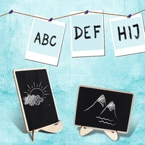 LOLIPPYY 20Pcs Mini Chalkboards for Signs Black Square for Tabletop Decor