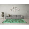 thumbnail image 3 of Ahgly Company Indoor Rectangle Persian Turquoise Blue Traditional Area Rugs, 8' x 10', 3 of 4