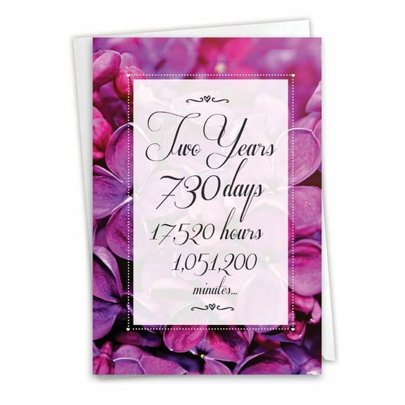 1 Funny Anniversary Card with Envelope - Time Count MIlestones 2 C9085MAG