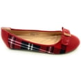 thumbnail image 2 of Plaid with Solid Toe Tip Ballerina Flats, 2 of 4