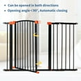 thumbnail image 4 of 36" Tall Extra Wide Dog Gate for Stairs and Doorway, 28"-47" Metal Safety Pet Gate with Door for Dogs, No Drill Adjustable Pressure Walk Through Long Dogs Gates for Wide Openings by LAZYLAND (Black), 4 of 7
