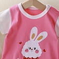 thumbnail image 5 of mgoYE Baby Boy Girl Romper Toddler Infant Unisex Short Sleeve Jumpsuit Shorts Summer One Piece|Hot Pink 12-15 Months, 5 of 5