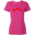 thumbnail image 3 of Inktastic 3 Red Hearts Women's T-Shirt, 3 of 5