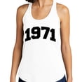 thumbnail image 2 of 1971 College Style Tank Top Fitted Racerback Women's Large Heather Grey, 2 of 5