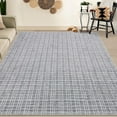 thumbnail image 2 of Washable Checkered Area Rugs 5' x 7', Throw Carpet for Bedroom Living Room Entrance Laundry Bathroom Plaid Modern Farmhouse Rug, Dark Gray, 2 of 8