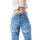 thumbnail image 3 of Jeans de corte recto con destrucciones /Juvenil, 1776 (Azul claro) azul 3, 3 of 3