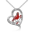 thumbnail image 6 of Cardinal Necklace Heart Red Bird Spiritual Memorial Engraved When Cardinal Appear Angels are Near Dainty Inspirational 925 Sterling Silver Animal Necklaces for Loss of Loved Heart, 6 of 6