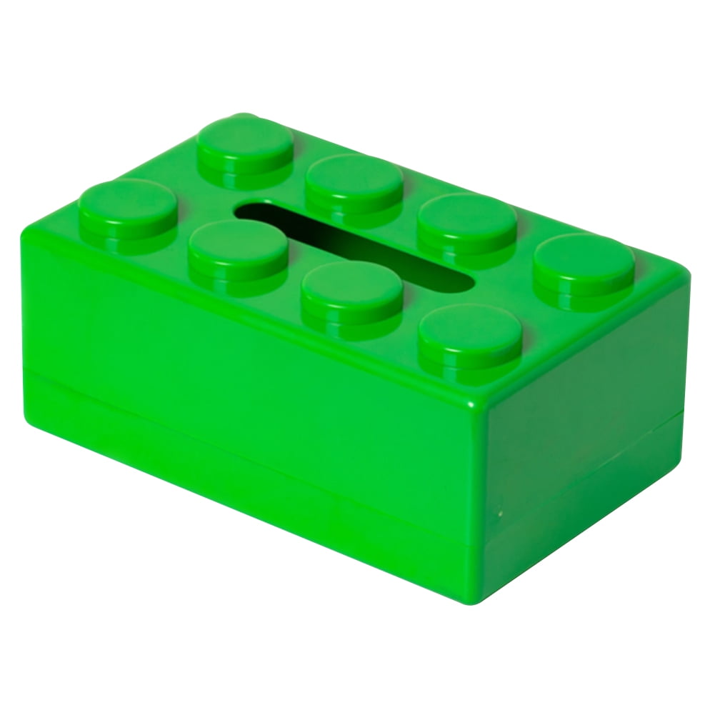 Caja De Pañuelos Con Diseño De Bloques De Construcción | ABS, Montaje En Pared O Mesa, Ahorra Espacio
