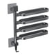 thumbnail image 2 of RKSTN bath towels Swivel Towel Rack Bathroom No Hole Towel Bar Integral Hook Pole Bathroom Shelf Storage Shelf, 2 of 9