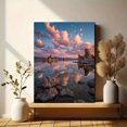 thumbnail image 6 of Tufa Towers Sunset Reflection Canvas Print, Perfect for Living Room, Office, Bathroom, Hallway, 6 of 8