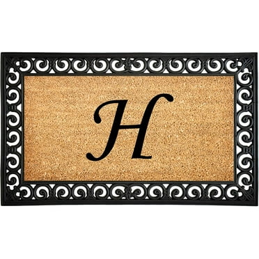 Calloway Mills 104131830 Gabriel Monogram Doormat, 18" x 30" (Letter H)