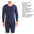 thumbnail image 7 of 2 Pcs/Set Winter Men Thermal Underwear Set Round Neck Long Sleeve Warm Thick High Elasticity Slim Fit Open Crotch Men Pajamas Set Sports Tracksuit Top Pants Set, 7 of 7