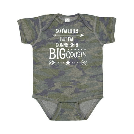 

Inktastic So I m Little but I m Gonna Be a Big Cousin Boys or Girls Baby Bodysuit