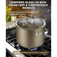 thumbnail image 6 of Cooks Standard Classic Nonstick Hard Anodized Cookware Set, Pots and Pans Kitchen Set Includes Saucepans, Stockpot, Frying Pans, Lids, Induction Compatible, 8-Piece, Bronze, 6 of 7