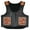 Black / Red Inlay, variant on Hilason Bull Riding Kids Junior Youth Pro Rodeo Genuine Leather Vest With Floral Hand Carved