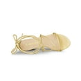 thumbnail image 5 of BLISSFUL STEP Women's Shoes Open Toe Lace Up Block Heel Strappy Heels Gold 11, 5 of 8
