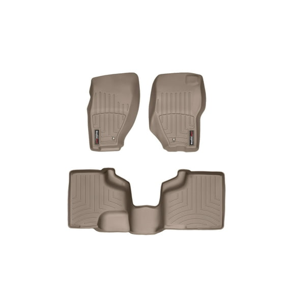 WeatherTech Custom Fit FloorLiners compatible with 2007-2011 Dodge Nitro - 1st & 2nd Row, Tan