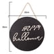 thumbnail image 2 of Señal de bienvenida de Halloween para decoración de puerta delantera, corona redonda de madera para colgar en la pared para fiesta navideña, 2 of 5