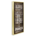 thumbnail image 3 of Stupell Industries Porch Life Country Rustic Inspirational Painting Gold Floater Framed Canvas Art Print Wall Art, 11 x 25, 3 of 9