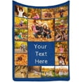 thumbnail image 3 of Customized Blanket with Picture Your Text Here 10 Photos Blankets Personalized Gifts for Adults Family Dad Mom Couples,Custom Photo Blanket Memorial Gifts for Christmas Birthday Blankets, 3 of 5