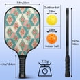 thumbnail image 4 of Pickleball Paddles Set,Pioneer Flower Floral Print Pattern Fiberglass Surface Pickleball Racket Set with 2 Indoor Outdoor Pickleball Balls and Pickleball Bag,Pickle-ball Equipment, 4 of 6